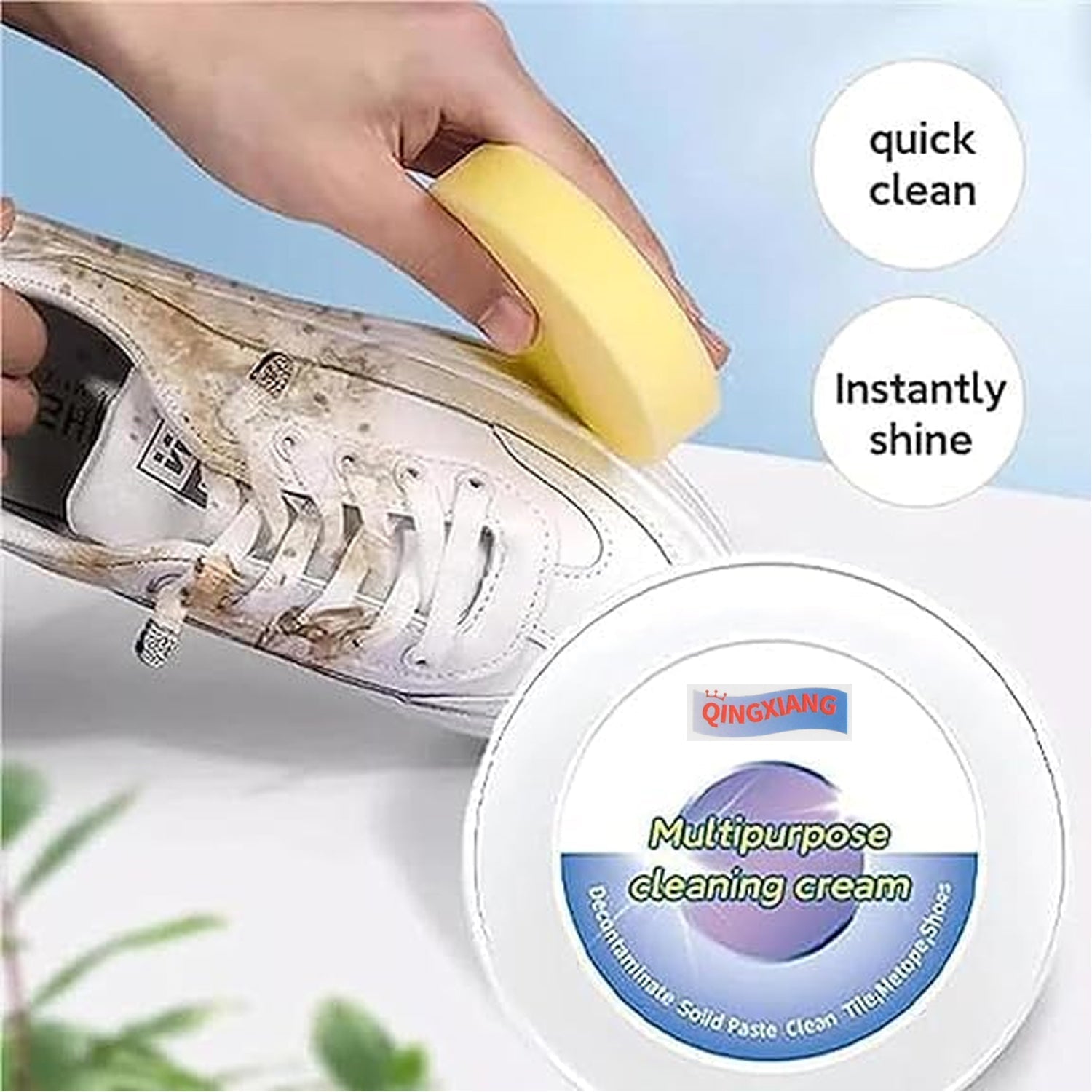 Shoe Cleaning Cream – Stain Remover for Sneakers, White Rubber Sole & Polish (260g) Shoe Cleaning Cream – Stain Remover for Sneakers, White Rubber Sole & Polish (260g)
